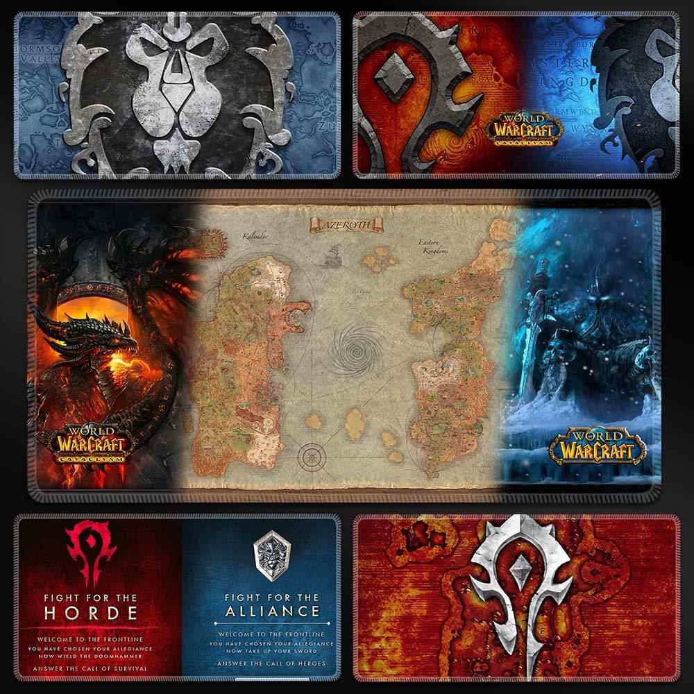 魔兽世界滑鼠垫超大号游戏键盘垫WO电竞专用男生巫妖王伊利丹桌垫