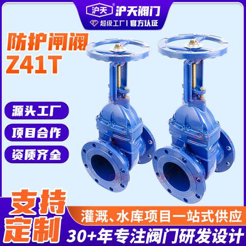 阀门防护闸阀Z41T明杆铜芯硬密封球墨铸铁消防人防阀软密封