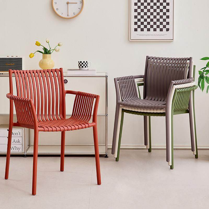 北欧塑料靠背椅咖啡厅休闲镂空条纹椅子家用餐桌椅户外露天休闲椅,住宅家具,餐椅,淘宝优惠券,粉丝福利购,淘宝优惠卷