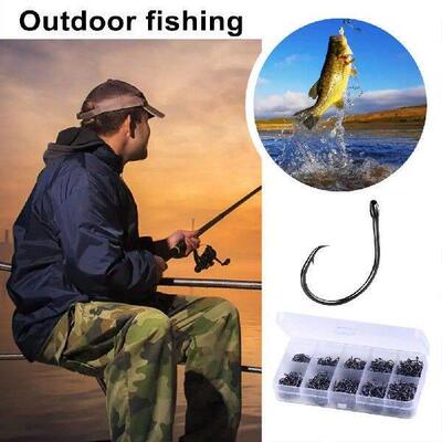 500Pcs/Box 5-14#/3-12# Fishing Hooks Japan Storage Box