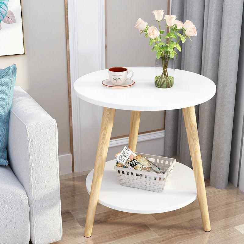 Tea table bedside table sofa side table small round table图片