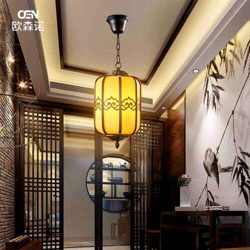户外led仿云石铸铝吊灯屋檐吊灯红灯笼凉亭庭院大门室外别