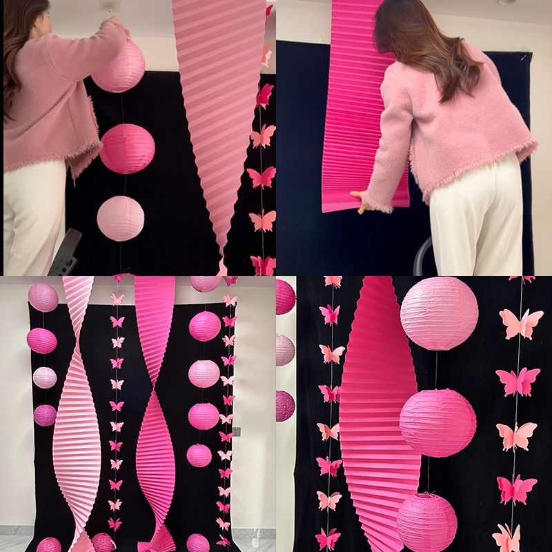 拍照喜装饰婚礼背景客厅黑色长条房幕布新房结婚袍婚墙用品晨布置
