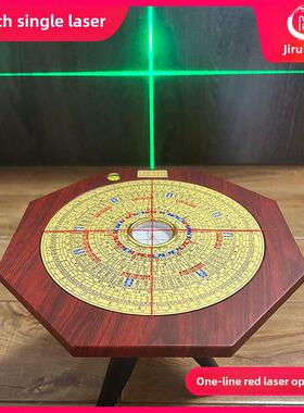 吉里堂朱砂纯铜罗盘高精度专业激光红外激光风水综合八卦罗盘