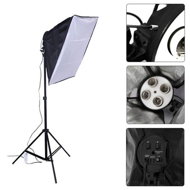 摄影器材摄影灯具 摄影棚配件四联灯四灯头柔光箱+2米灯架