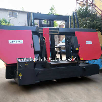 奥腾GB42100金属带锯床 大型龙门GB42120卧式带锯床 锯切成捆型材