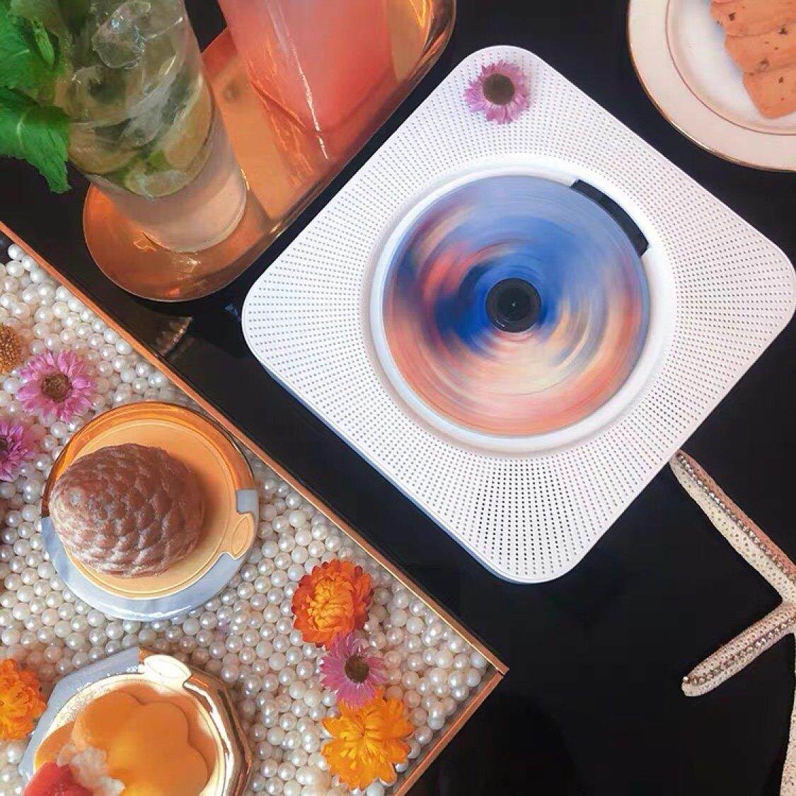 HAODUOPAN壁挂CD插放机蓝牙音响可携式怀旧覆古专辑播放器新品礼