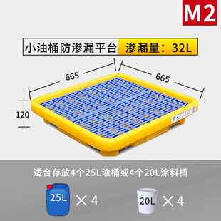 油桶接油盘防盛漏危废防渗漏托盘化学品二次容器危化品防泄漏平台
