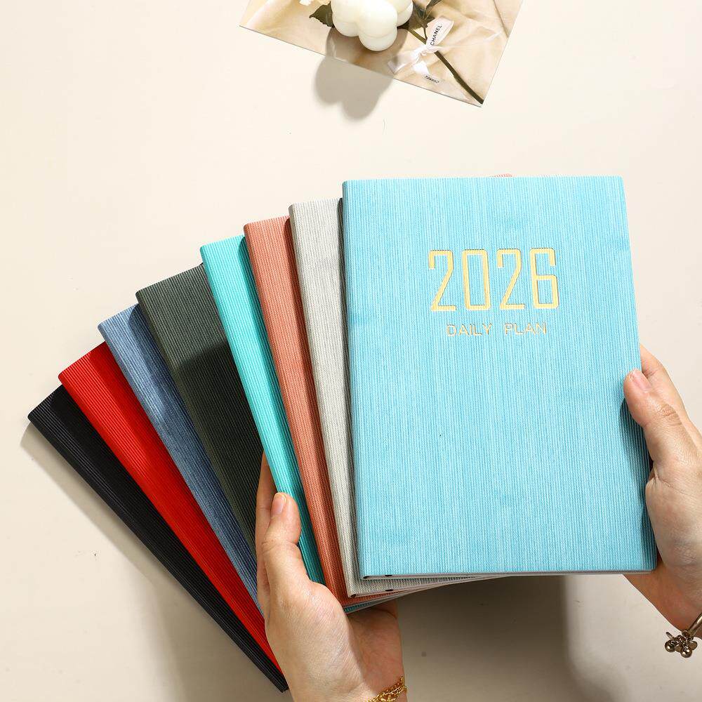 现货2025年a5英文日程本2026年薄款周历笔记本每日计划跨境年历本