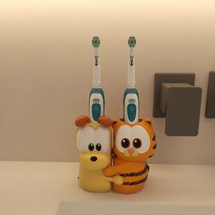 高级感新款加菲猫周边情侣儿童卫生间可爱放牙刷牙膏架子置物架子