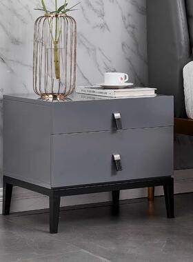 QHC05设计师TJWXKA8022B奢床头柜小型皮质拉手卧室储物柜现代简约