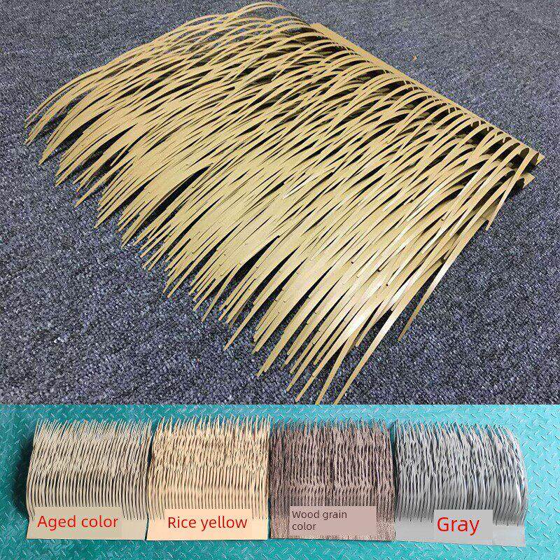 铝合金模拟茅草瓦屋顶装饰人造毛皮防火防腐假稻草覆古花园彷茅草