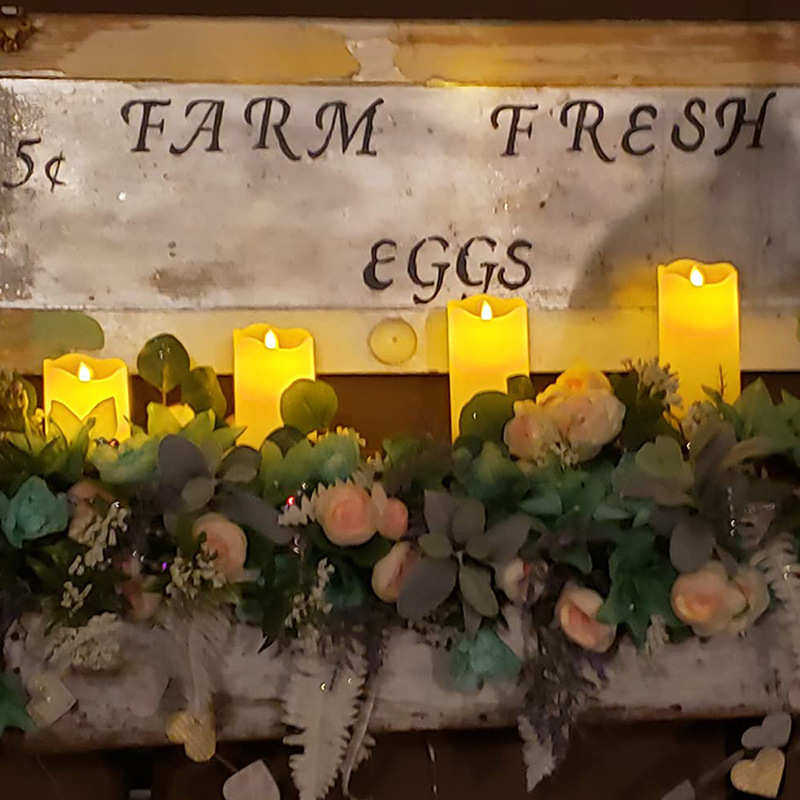 LED电子蜡烛灯石蜡直径7.5cm场景布置创意图案摇摆波浪仿真蜡烛