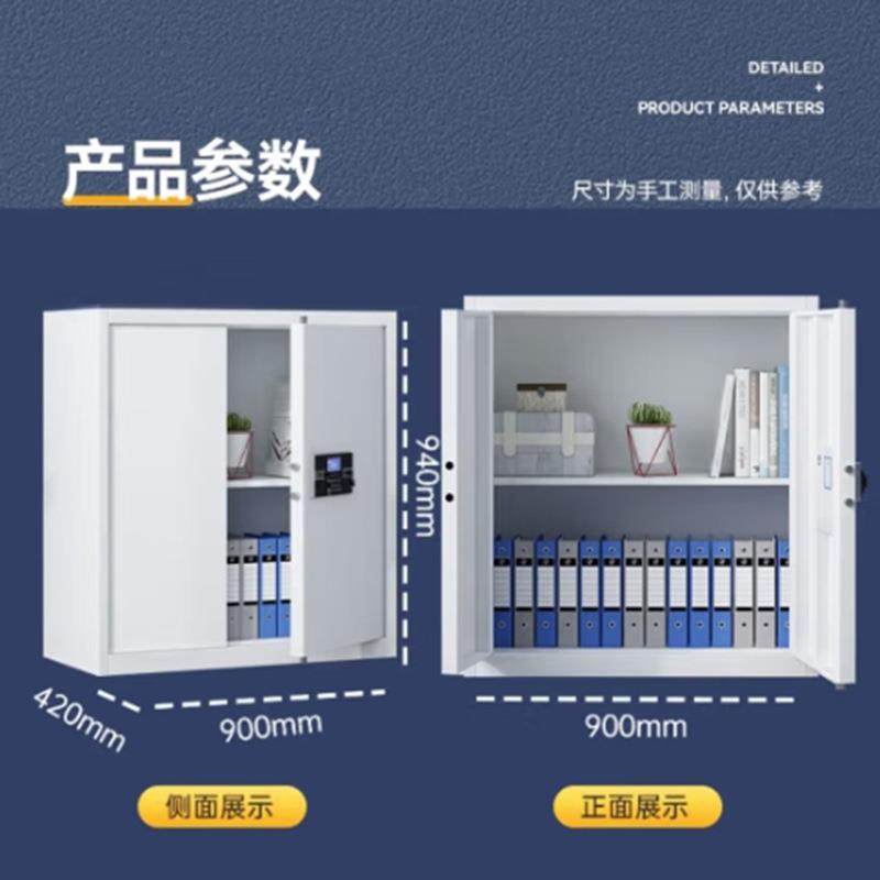 约现代单节密柜钢制办公铁皮财务柜国保指保纹锁件20240305防盗文