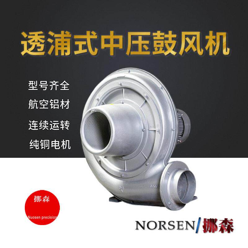 透浦中压吹吸除尘吸粒输送1.5KW工业大功率低噪音木工管道鼓风机