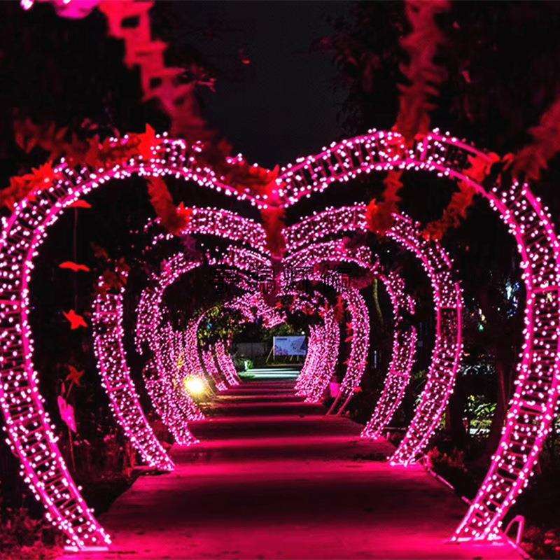 梦幻灯光节LED造型图案灯 一手资源婚庆LED爱心走廊户外节日彩灯