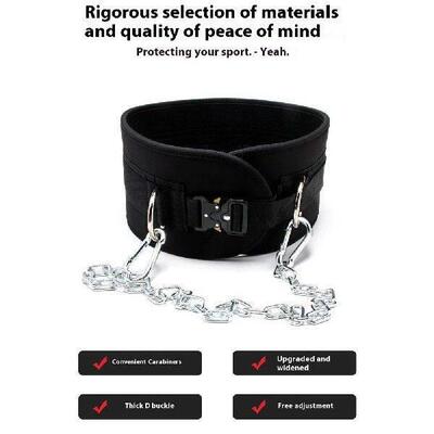 Fitness Dip Belt with 31inch Steel Chain and D-Ring