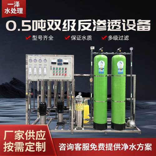 双级反渗透软化水设备小型不锈钢纯水净水设备工厂直销高效水处理