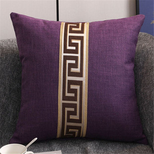 抱枕沙发客厅红木新中式靠垫套子抱枕套不含芯枕头靠枕棉麻大靠背