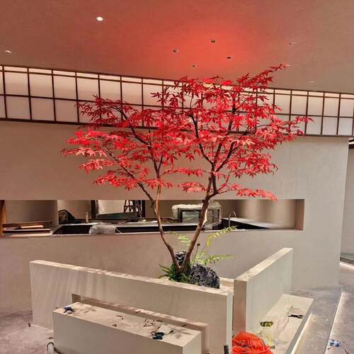 仿真红枫树造型树鸡爪槭大型装饰景观造景橱窗落地禅意室内外假树