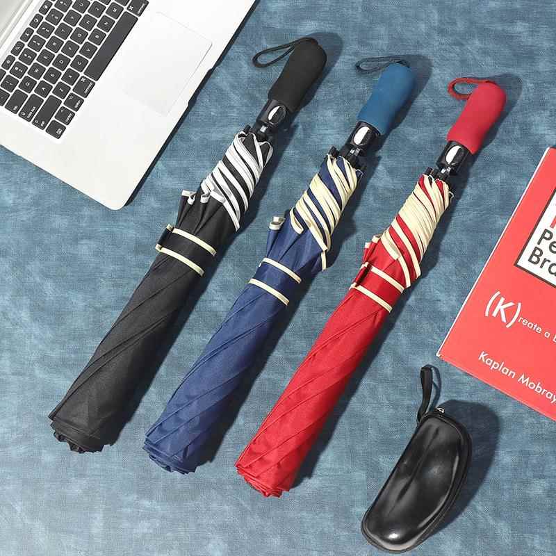 二折雨伞折叠伞全自动大号双人便携晴雨伞两用男女广告伞定制logo