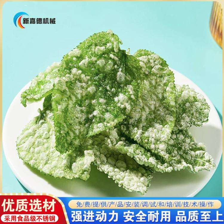 天妇罗桑叶油炸机 紫苏叶油炸设备 桑叶上浆油炸生产线