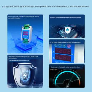 32年8月16日Chann100温度采集模块隔离K型热电偶热敏电阻485通信M