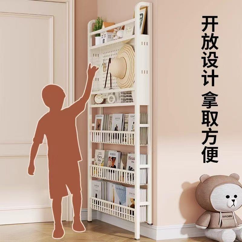 门后储物架卧室铁艺金属壁挂缝隙收纳多层夹缝架子洞洞板置物架