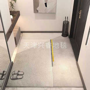 印花圈绒地毯家用入户地毯地垫进门垫简约现代客厅门口脚垫地垫