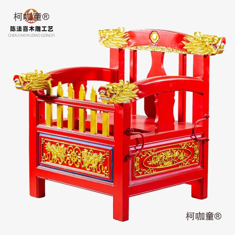 抬神轿子佛轿神轿神明出巡游实木雕刻轿子小撵轿游神轿神像垒德株