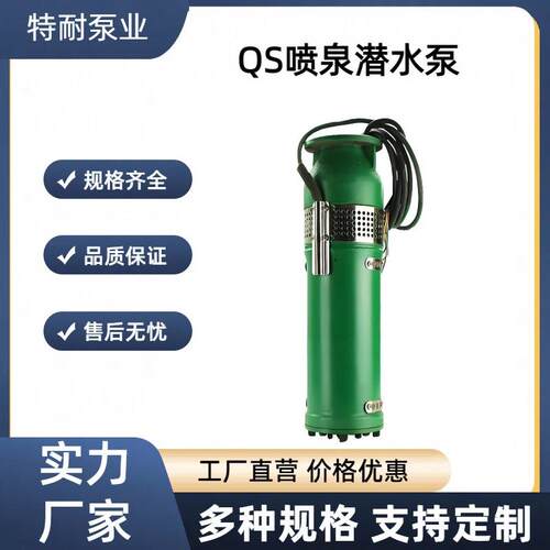 现货供应QS喷泉泵380V井用潜水泵农田灌溉抽水泵喷泉泵多材质