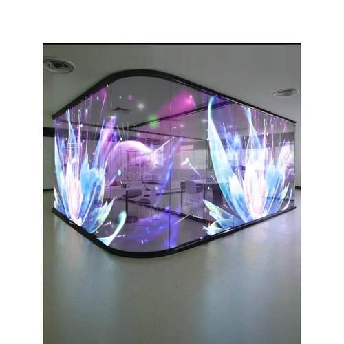 led透明显示屏橱窗高清户外广告光电玻璃贴膜屏透光柔性晶膜屏幕