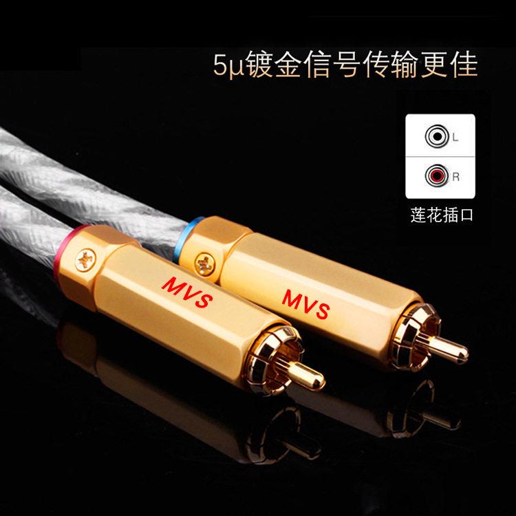 立顿Liton镀银双滤波磁环发烧音频信号线HiFi音响胆机功放连接线