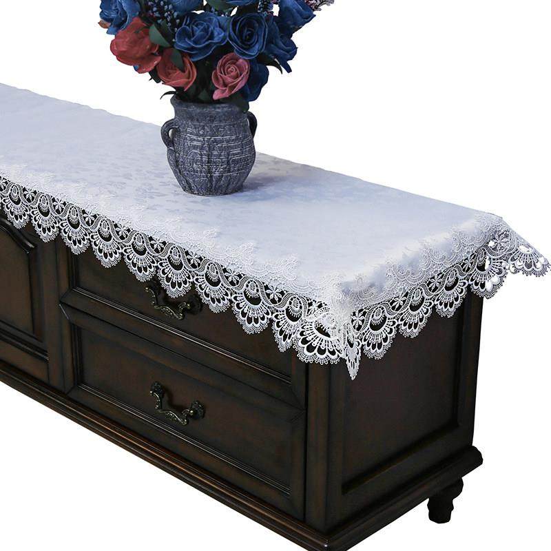 欧式电视客柜布布蕾丝布艺长方形厅梳蕾丝款妆台长盖桌条简约防尘,居家布艺,桌布,淘宝优惠券,粉丝福利购,淘宝优惠卷
