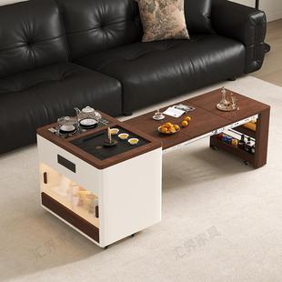 多功能伸缩折叠茶几可移动岛台小户型茶桌客厅升降沙发边几小推车