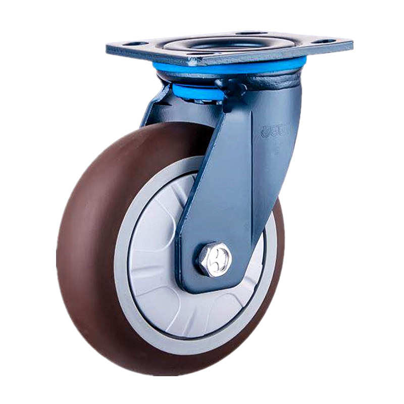 厂家直销万向轮4寸5寸6寸8寸橡胶脚轮 黑色重型物流设备工业脚轮