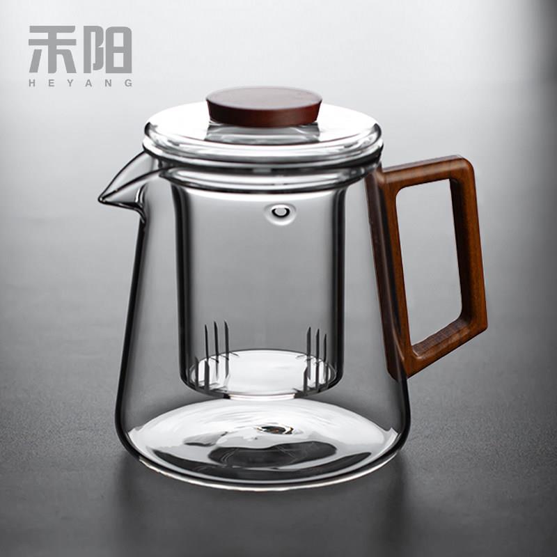 禾阳 2026新款茶壶耐高温加厚玻璃泡茶壶过滤家用茶具套装煮茶壶