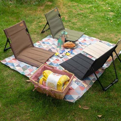 Folding Adjustable Chaise Lounge Chair  Portable Beach