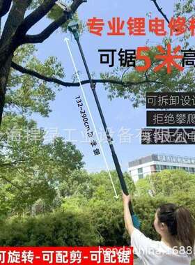 丸崎C1028锂电高枝锯充电式高空修剪树枝锯21V