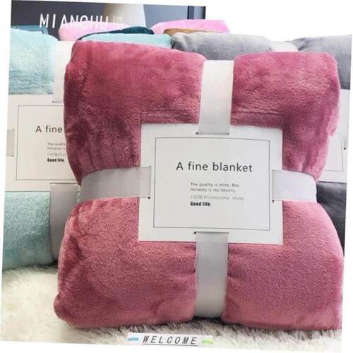 Fleece Blanket Coral Bed Blankets Fuzzy Soft Flannel Sheets1