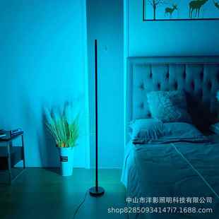 彩简约线条痕S08拼接款落地无灯卧室客厅装饰灯RGB炫围灯智能氛遥