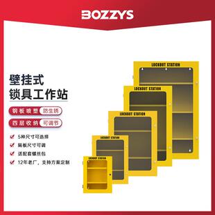 BOZZYS工业壁挂式 X07系列 钢制loto设备检修安全锁具管理工作站BD