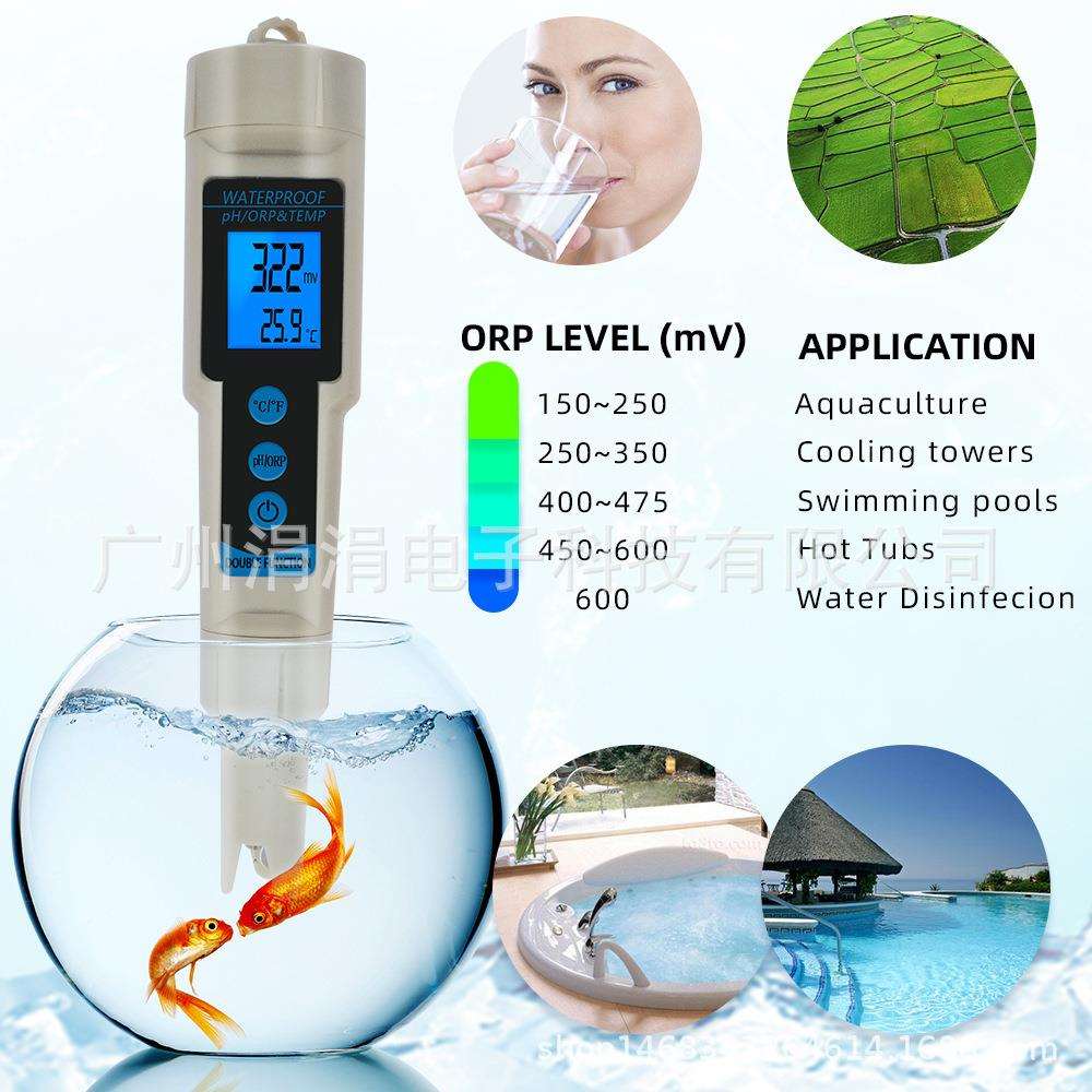 新品三合一水质测试笔pH-689 pH/ORP/TEMP酸碱度电导率鱼缸检测