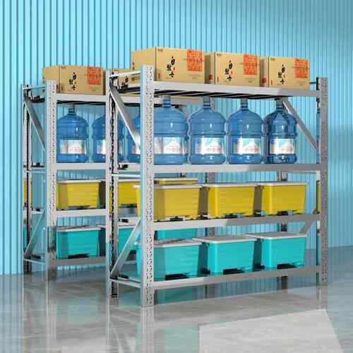 04不锈钢货架多层重型仓库仓储置物架工业冷库地下室食品厂架子