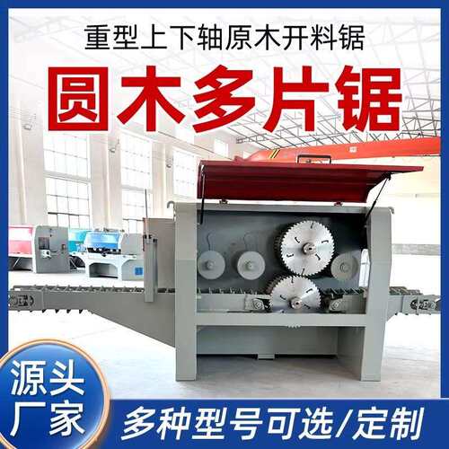 大型圆木多片锯木工机械设备原木方木多片锯开料机全自动木板条锯