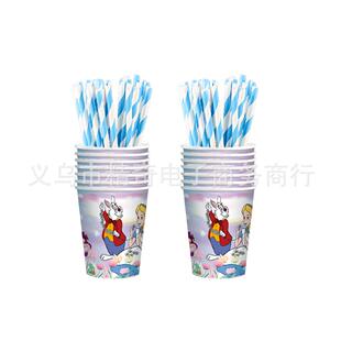 直销新款新款爱丽丝梦游仙境主题装饰茶话会场景布置儿童纸盘纸巾