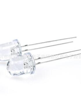 直插发光二极管8MM紫光led灯珠美甲验钞灯凝固胶水灯白发紫色现货