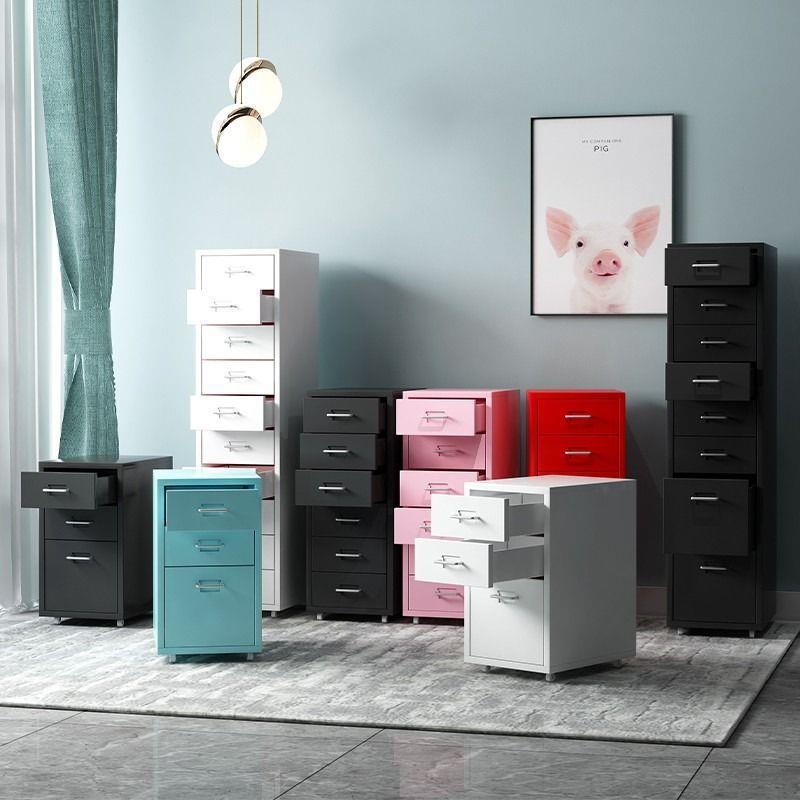 办室公件柜铁皮柜子带锁小矮ZDB文柜移动储物收纳屉柜桌下抽柜小