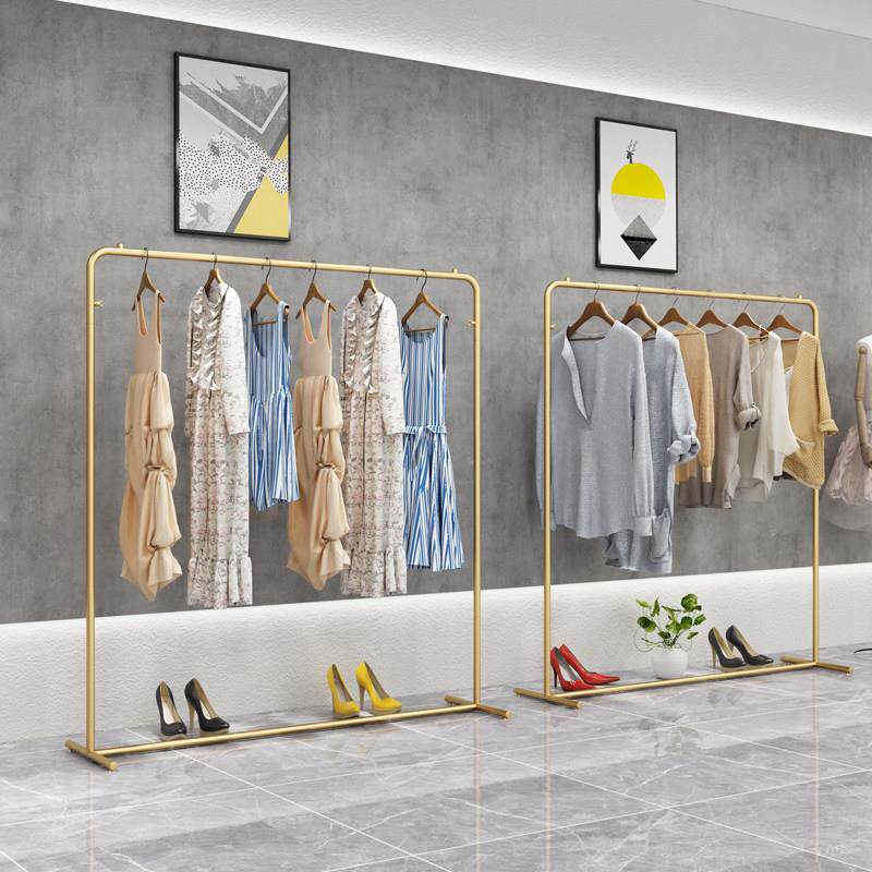 特价欧式服装店衣架展示架落地式铁艺货架男女装挂衣服架子婚纱架