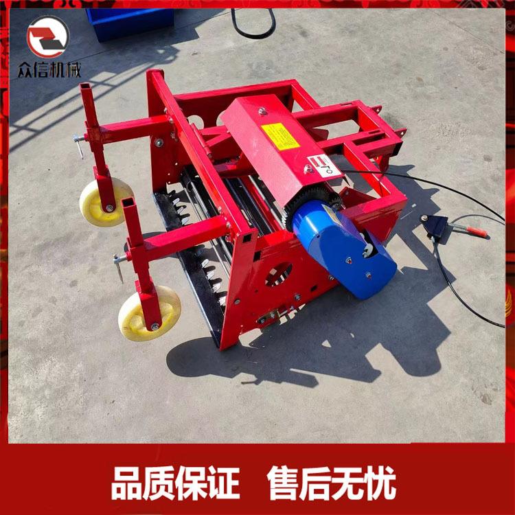 手扶拖拉机带大蒜收获机小型柴油前置震动出蒜收割机药材收获机